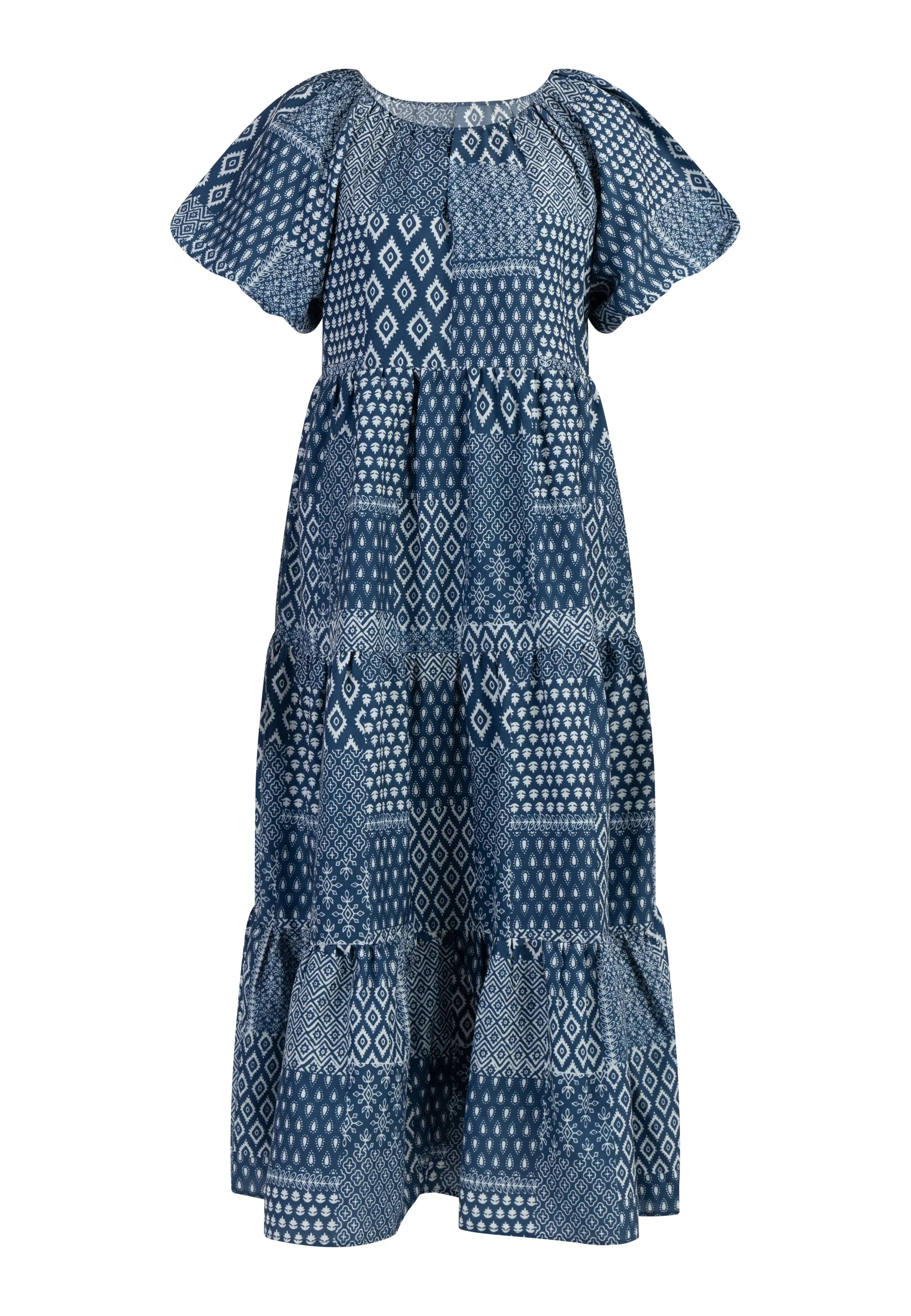 DreiMaster Vintage Women's Short Sleeve Maxi Dress