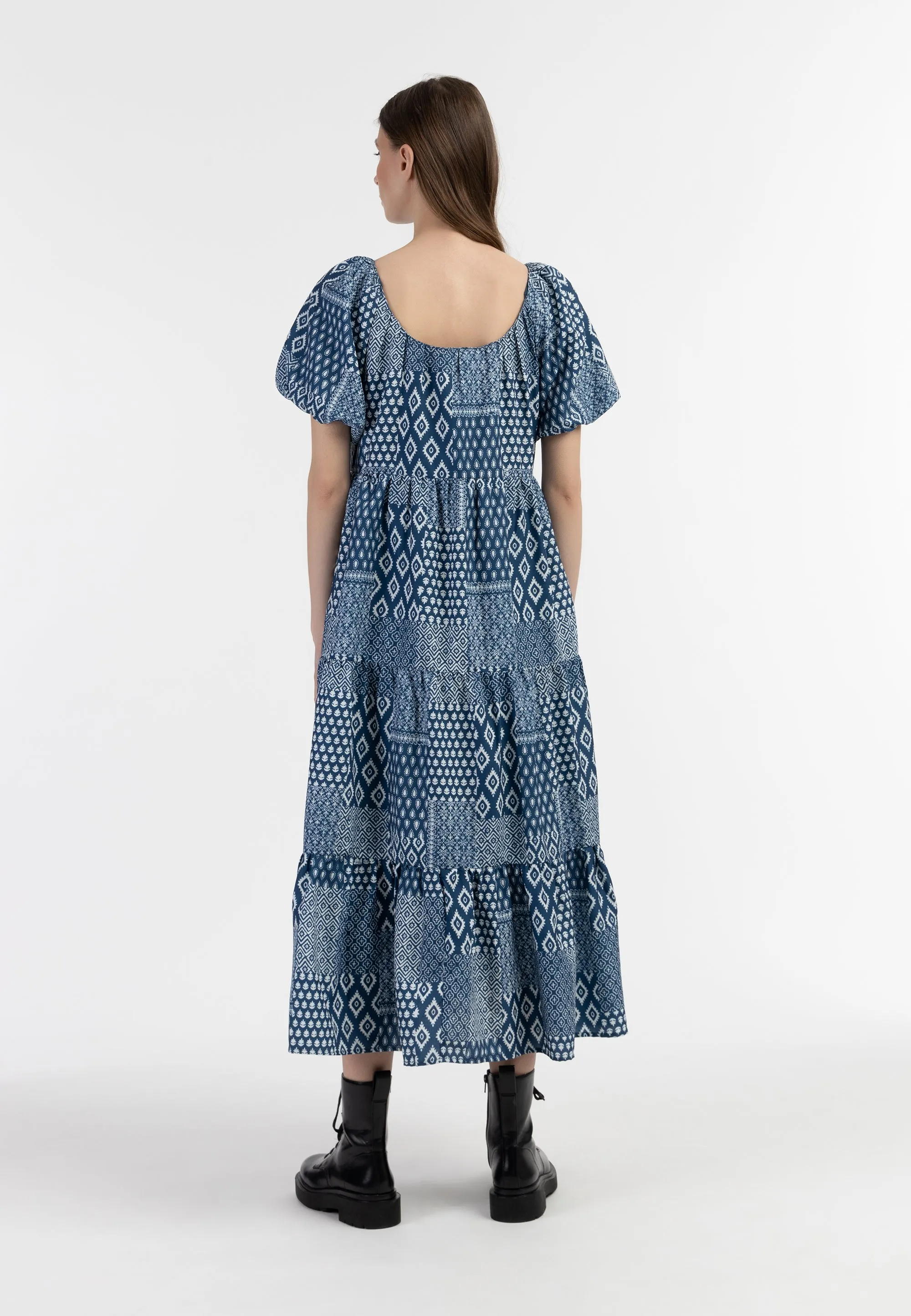 DreiMaster Vintage Women's Short Sleeve Maxi Dress