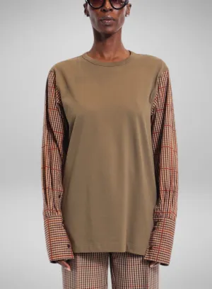 DRIES VAN NOTEN | Deconstructed Contrast Sleeve Top