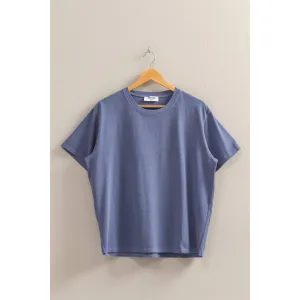 Dusty Indigo Crew Neck Short Sleeve T Shirt