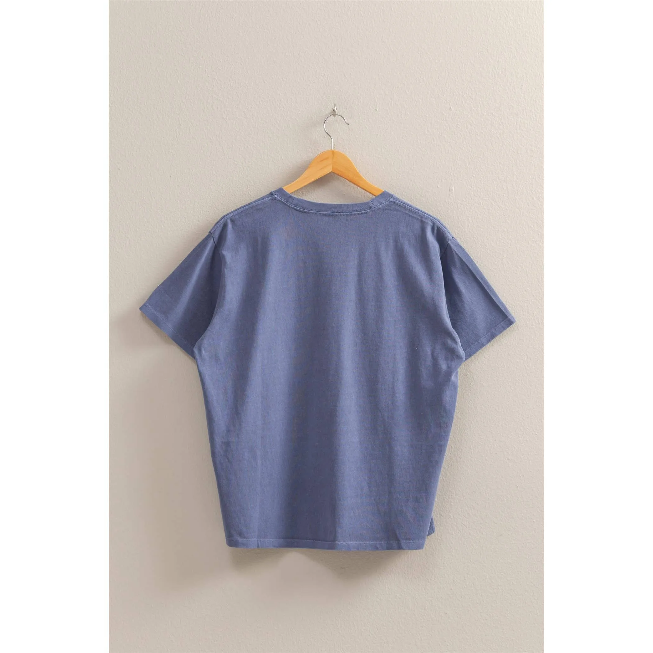 Dusty Indigo Crew Neck Short Sleeve T Shirt