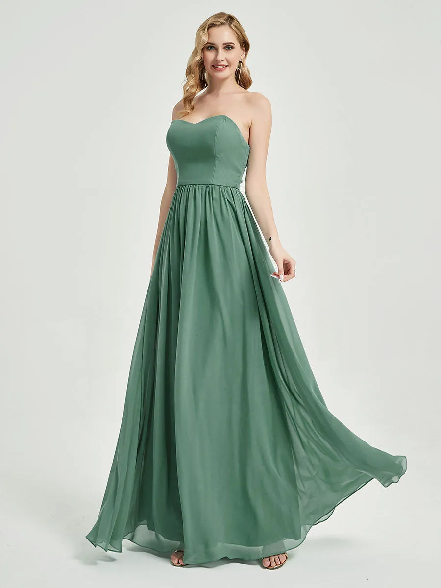 Dusty Purple 3 In 1 Convertible Chiffon Floor Length Bridesmaid Dress