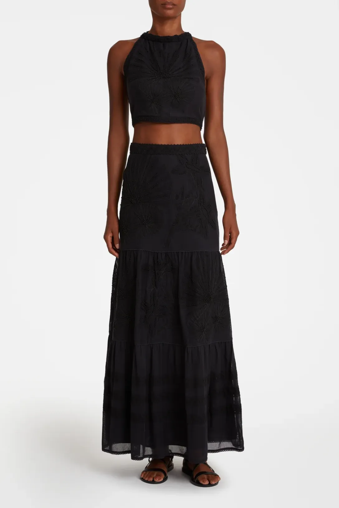 Elda Skirt | Flower Net Embroidery