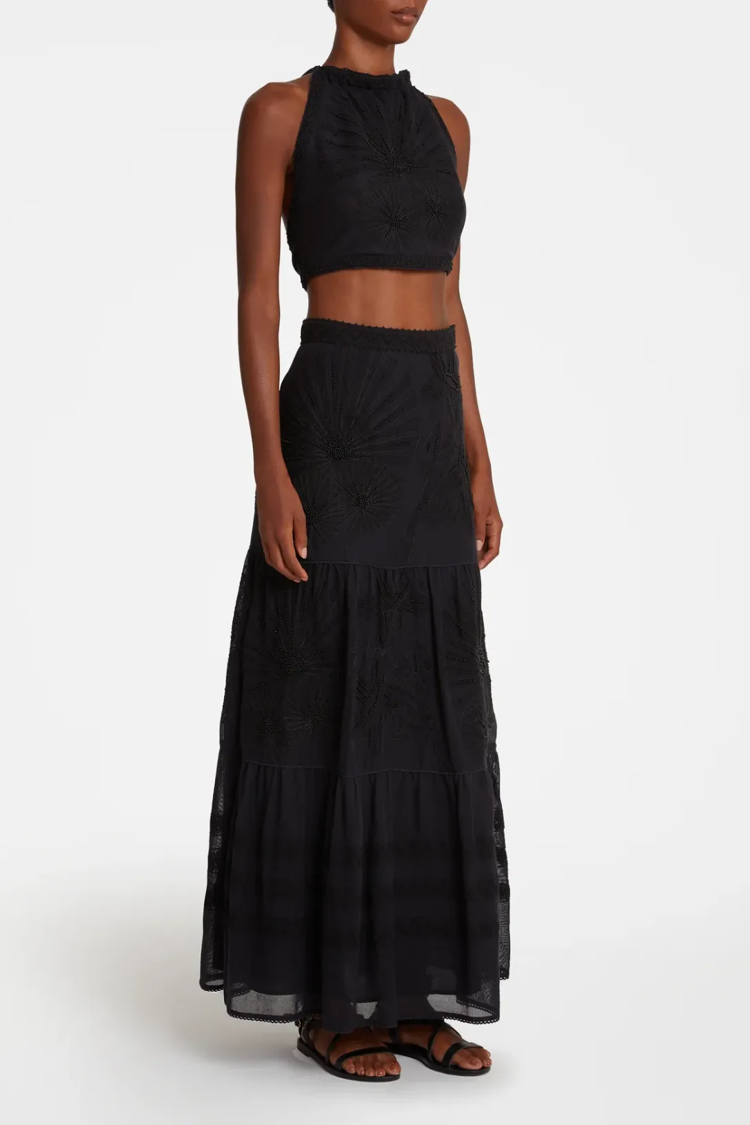 Elda Skirt | Flower Net Embroidery