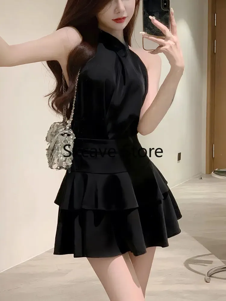 Elegant Satin 2 Piece Dress Set for Women