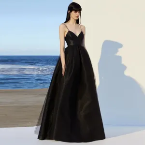 Elegant Spaghetti Strap Evening Guest Prom Long Party Dresses for Women