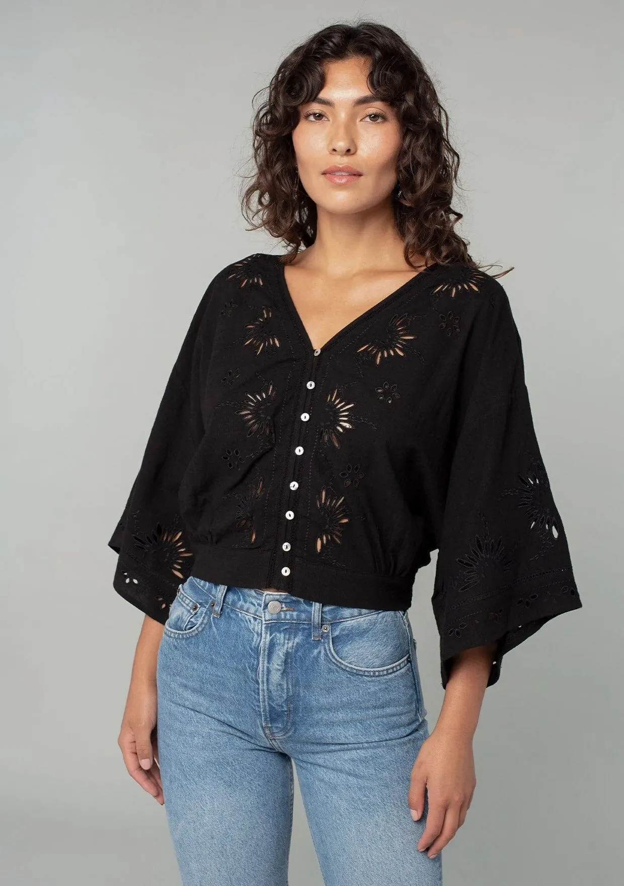 Elijah Eyelet Top