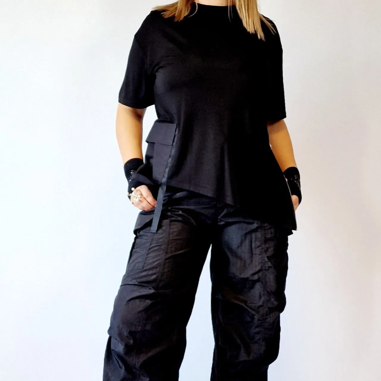 Elijumei Irregular Design Basic T-shirt