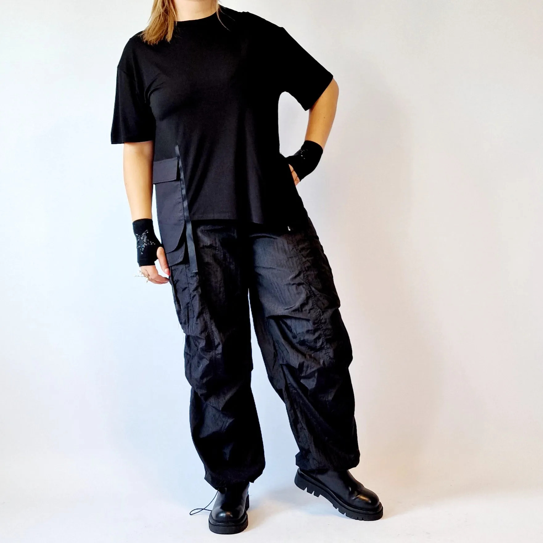 Elijumei Irregular Design Basic T-shirt