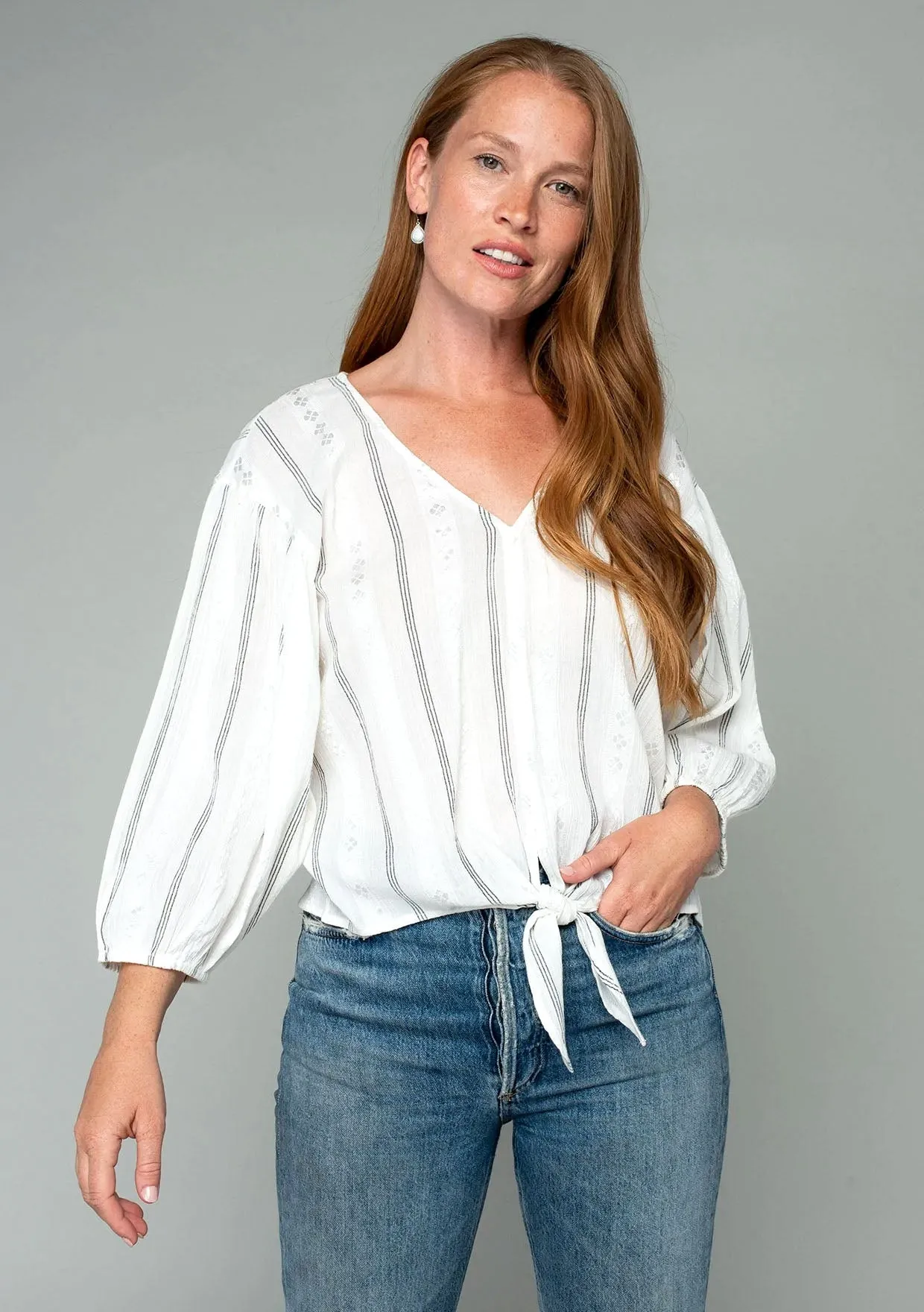 Elodie Tie Front Top