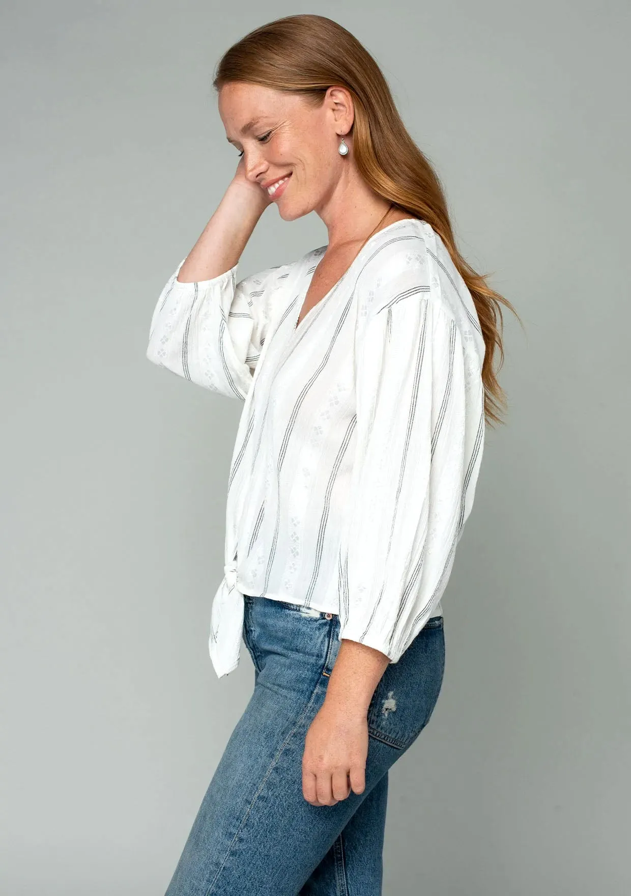 Elodie Tie Front Top