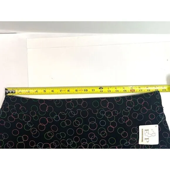 EP Pro Tech Golf Skort Size 18 Black Color Circle Side Zip Back Pocket