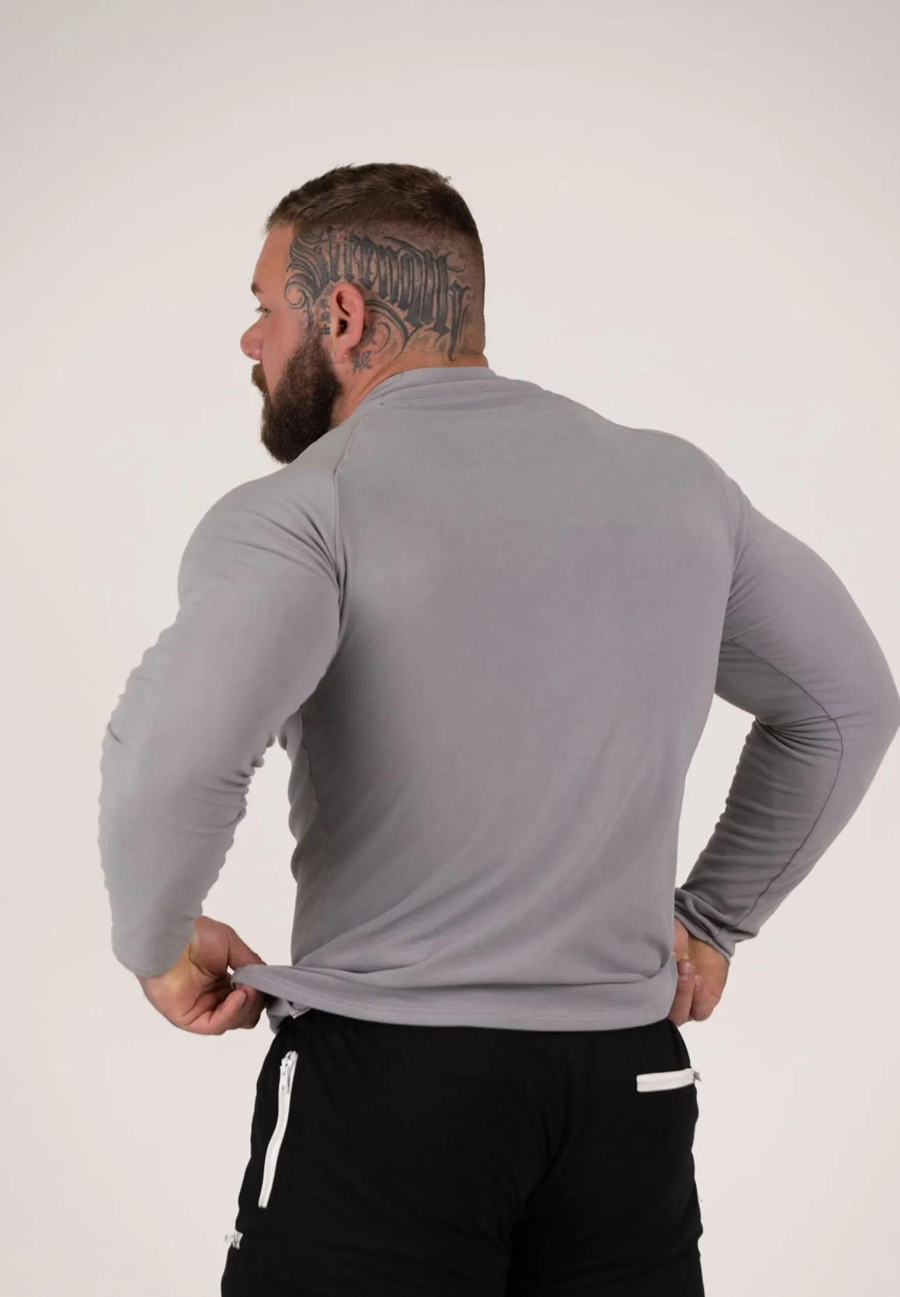 Essential 1/4 Long sleeve - Grey
