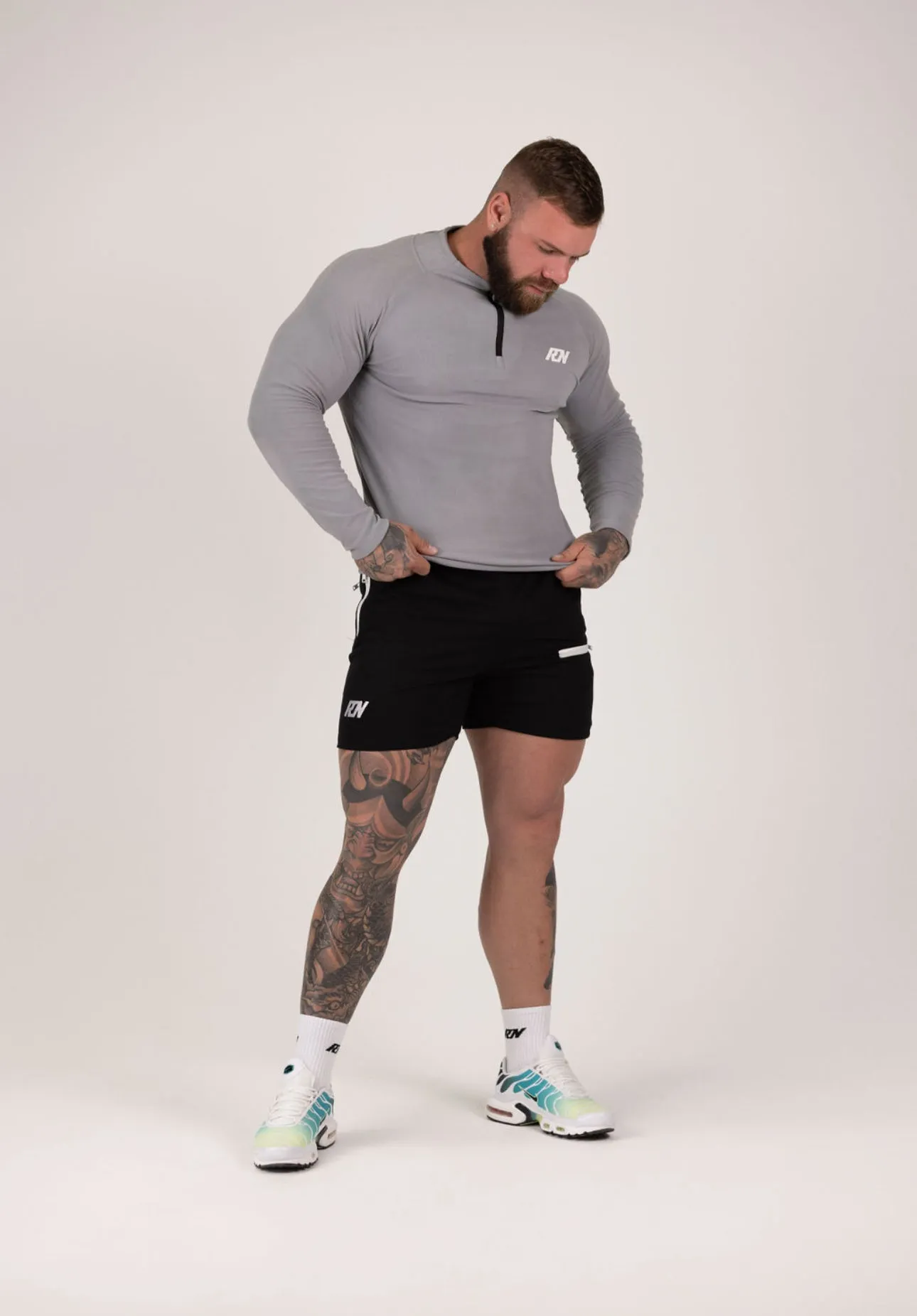 Essential 1/4 Long sleeve - Grey