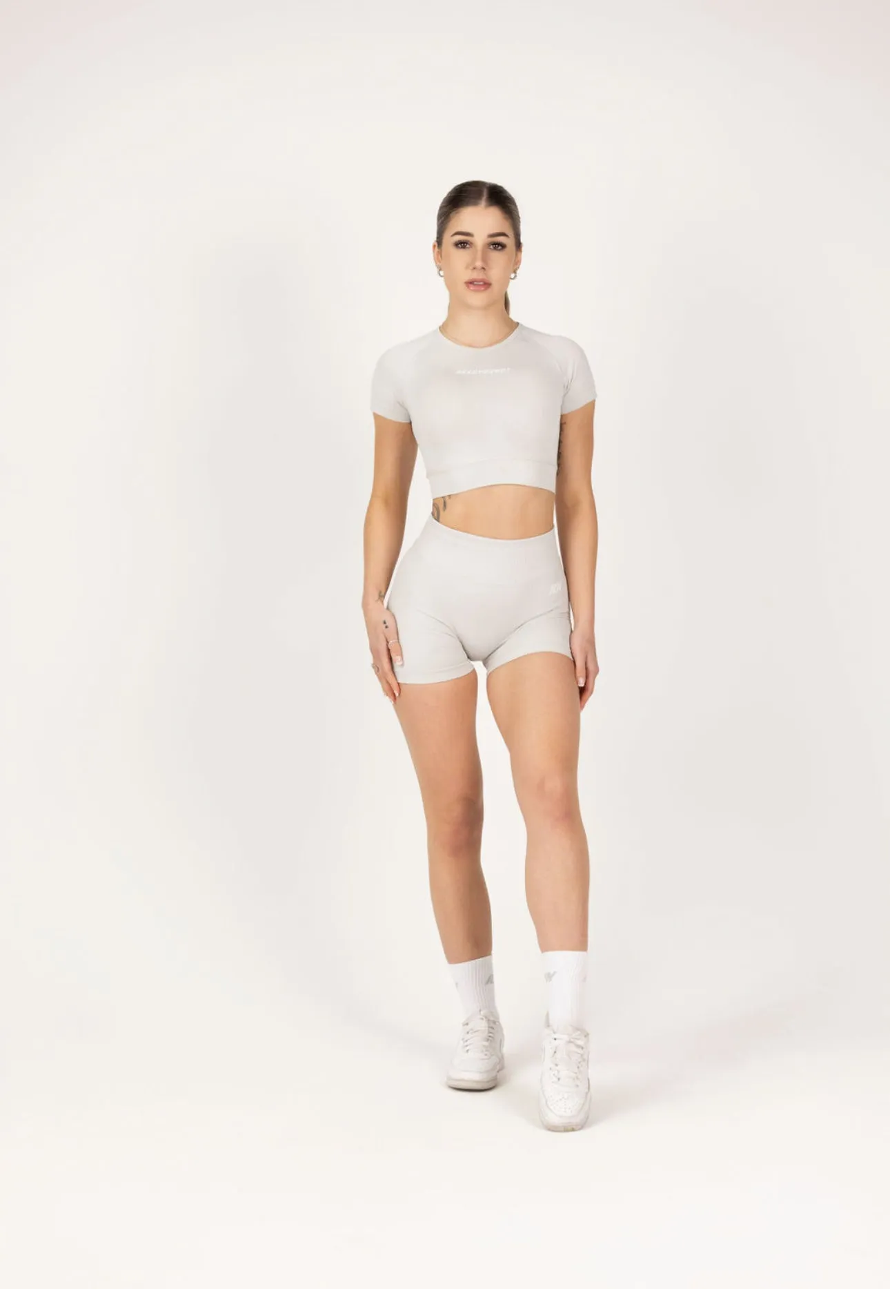 Essential crop top - Greige