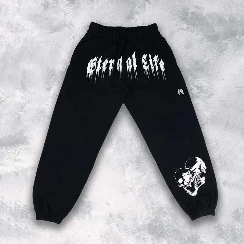 ETernal LIfe Cross Skull Activewear Joggers