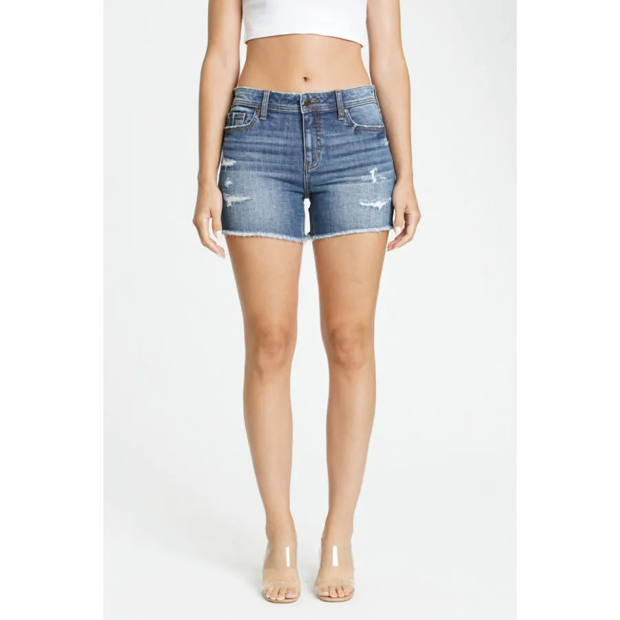 Eunina Mid Rise Cut Off Riley Short - Barracuda