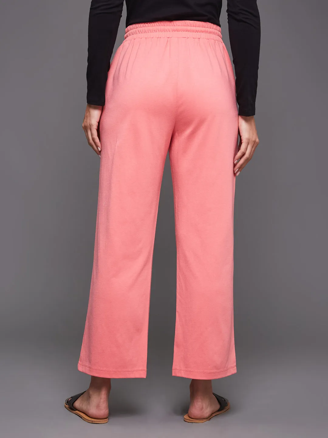EYELET DRAWSTRING BOTTOM- CORAL