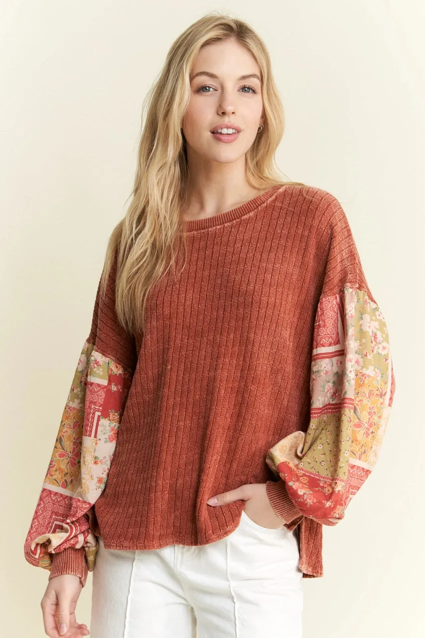 Fannie Floral Bandana Mineral Wash Top