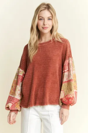 Fannie Floral Bandana Mineral Wash Top