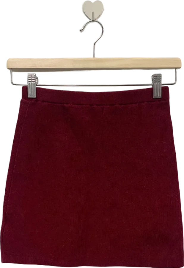 Fashion Nova Red Knit Skirt XS