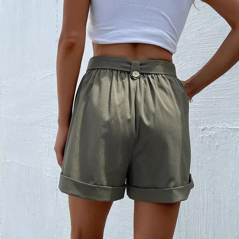 Fashion Summer Women's Casual Green Shorts