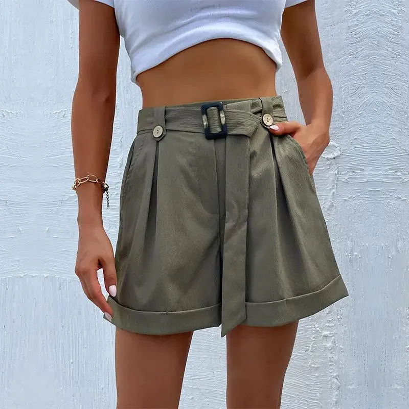 Fashion Summer Women's Casual Green Shorts