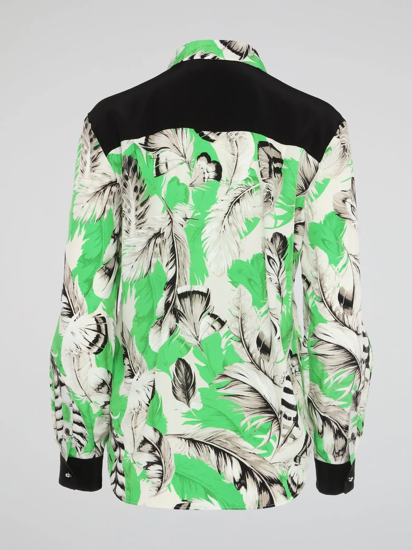 Feather Print Long Sleeve Shirt