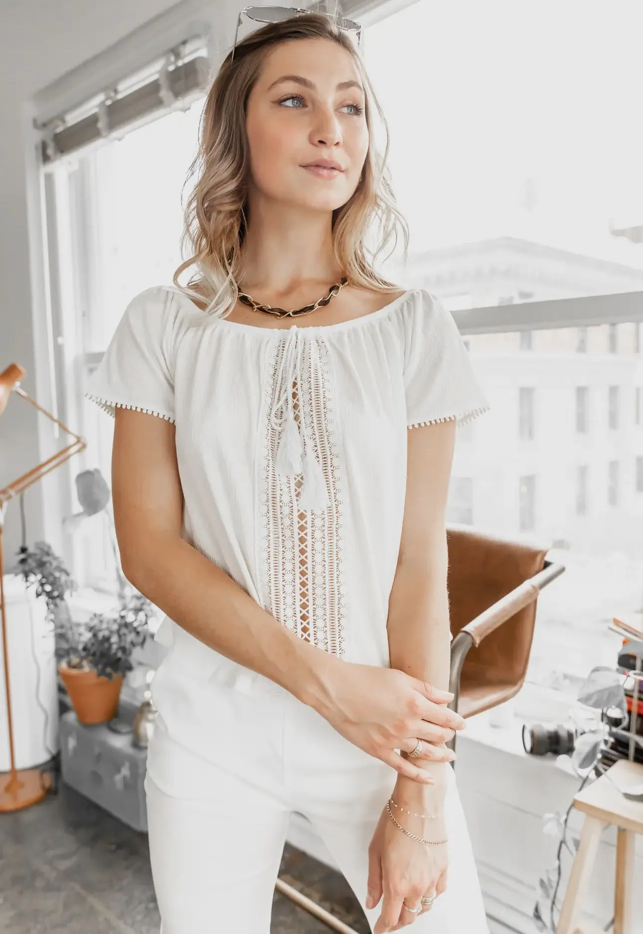 Feels Like Home Tassel Blouse