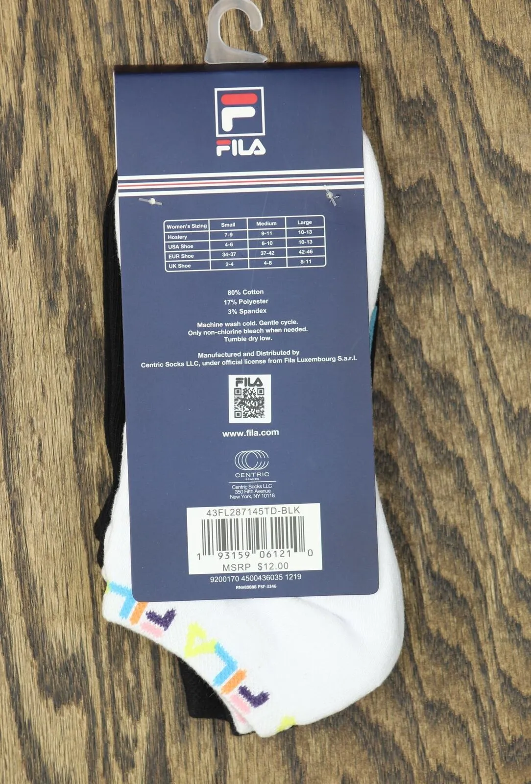 Fila Womens 2 Pack Explore Half Cushion No Show Socks
