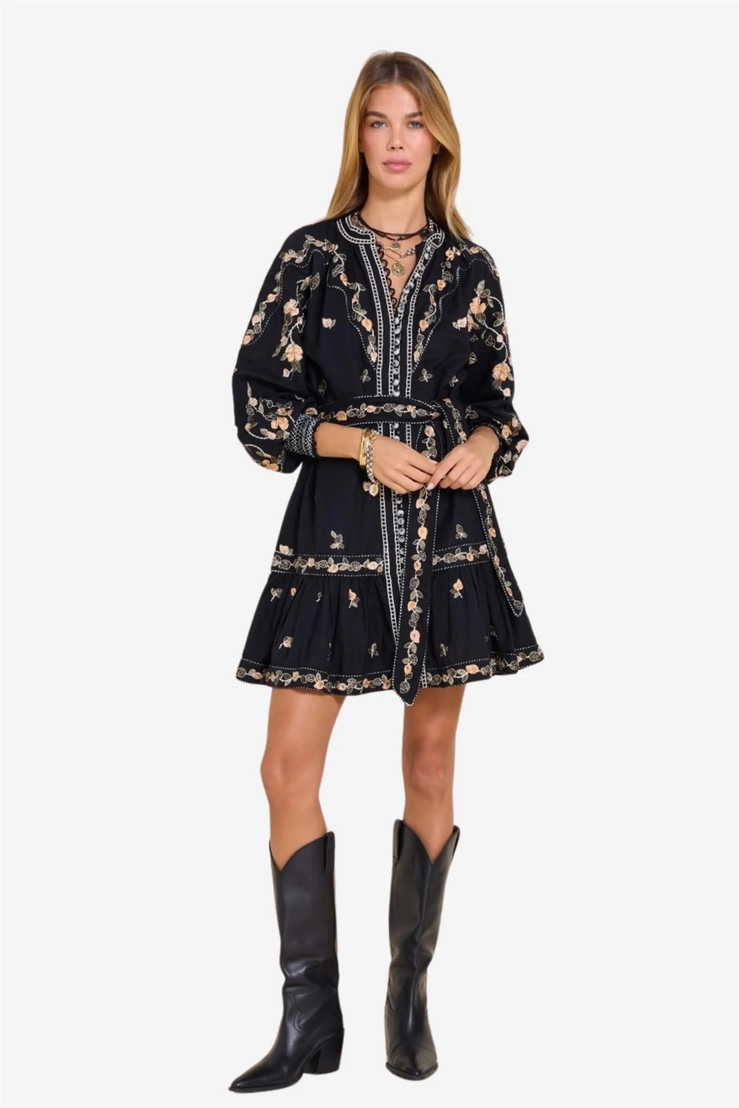 Fiucci Short Dress Onyx Black