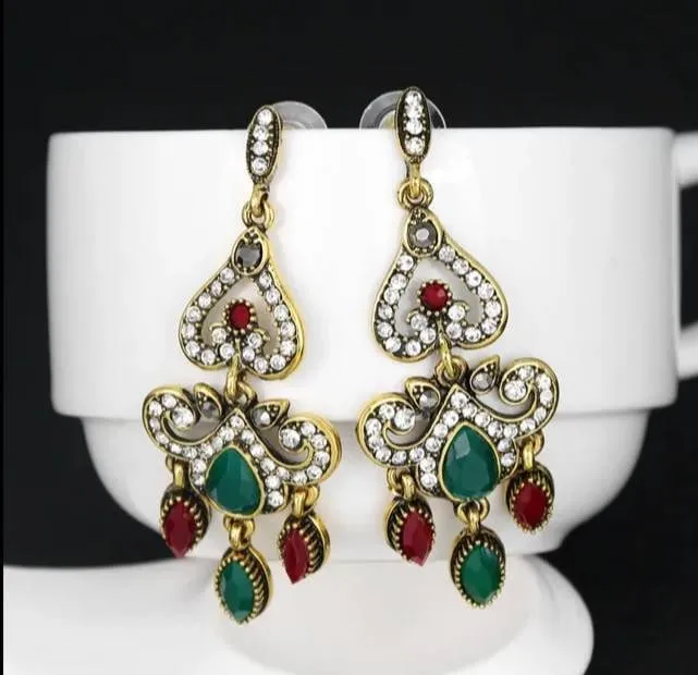 Flapper Gatsby Earrings, 20's rhinestone pearls art deco, 1920's earrings, Bridal, earrings, earrings, vintage, retro