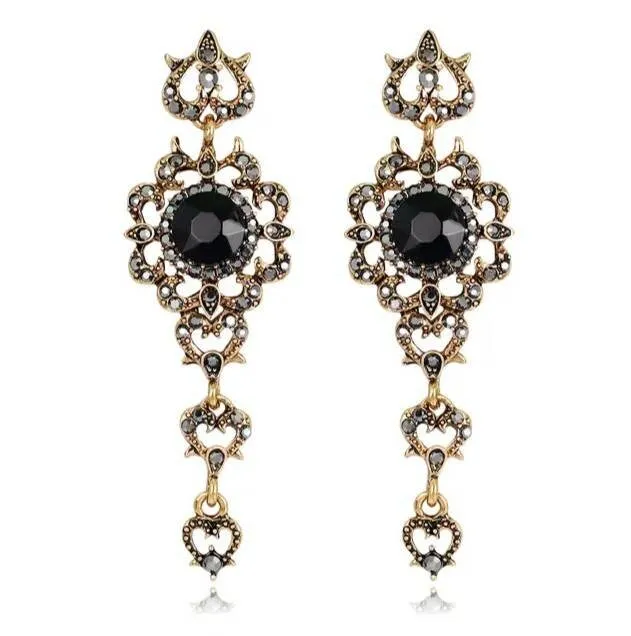 Flapper Gatsby Earrings, 20's rhinestone pearls art deco, 1920's earrings, Bridal, earrings, earrings, vintage, retro