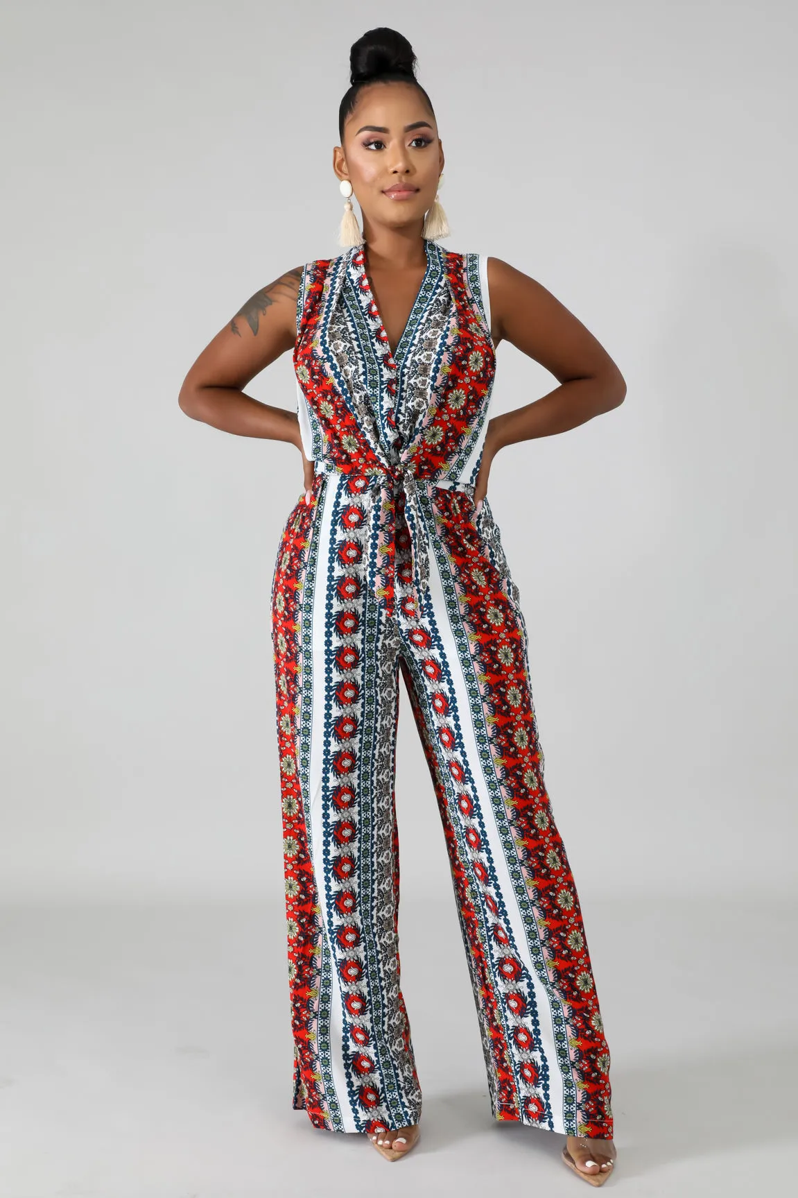 Floral Paisley Jumpsuit