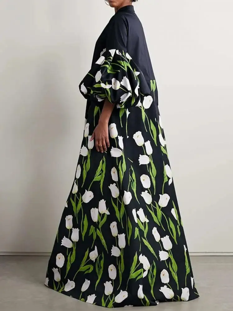 Floral Printed Party Shirt Dresses