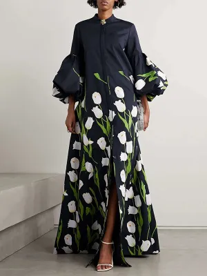 Floral Printed Party Shirt Dresses