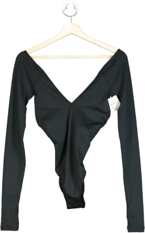 Free People Black Movement Bodysuit UK XS