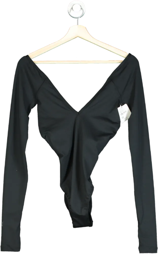 Free People Black Movement Bodysuit UK XS