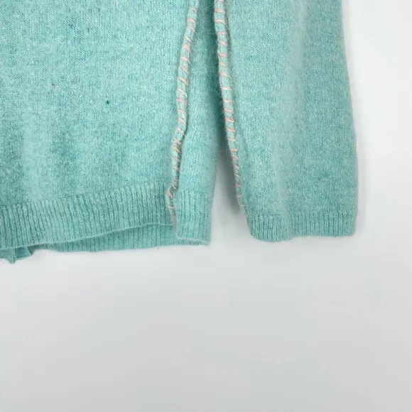 Free People Womens Twee 3/4 Sleeve Delicate Wool Bead Embroidered Cardigan XS