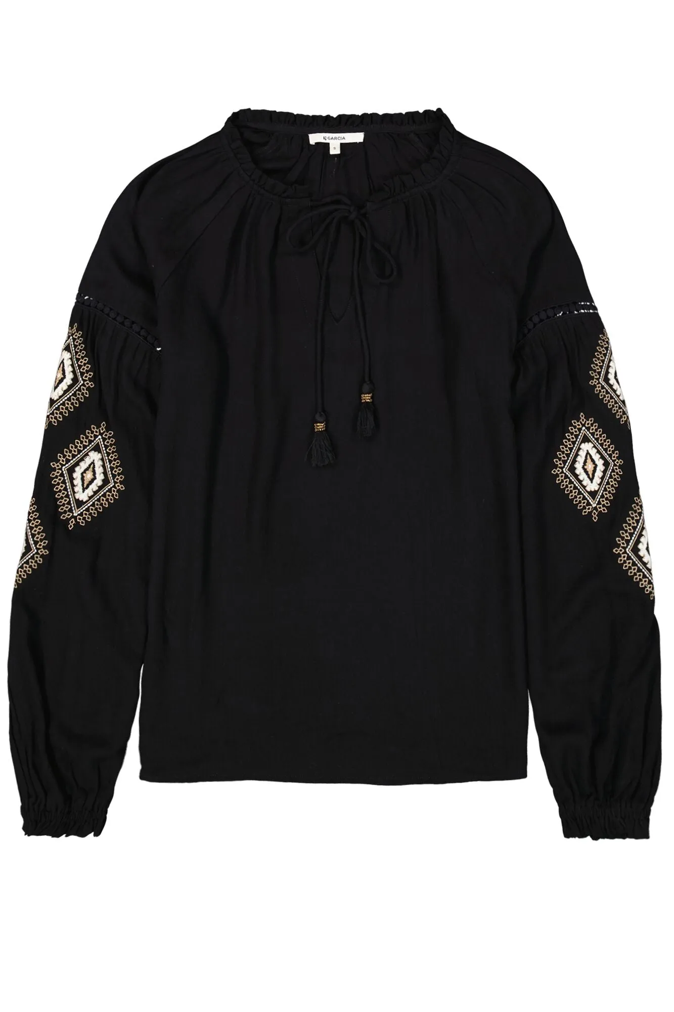 Garcia Boho Blouse - Black