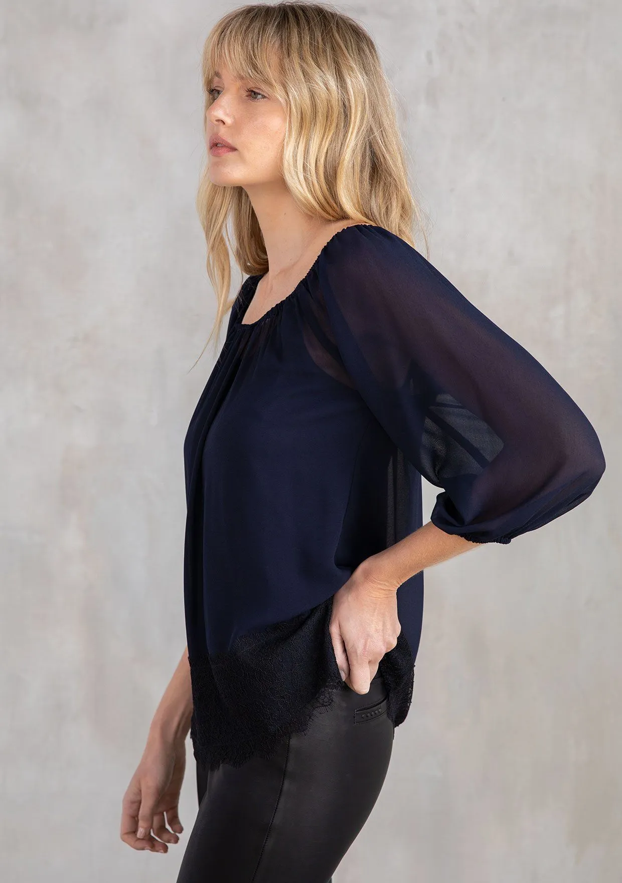 Gather Lace Blouse