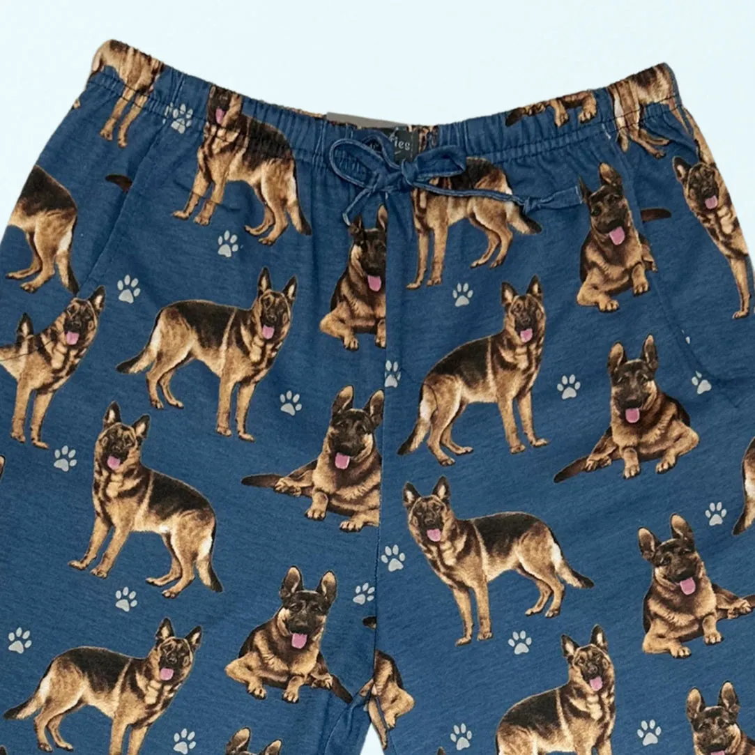 German Shepherd Pajama Bottoms - Unisex Cotton Blend PJs