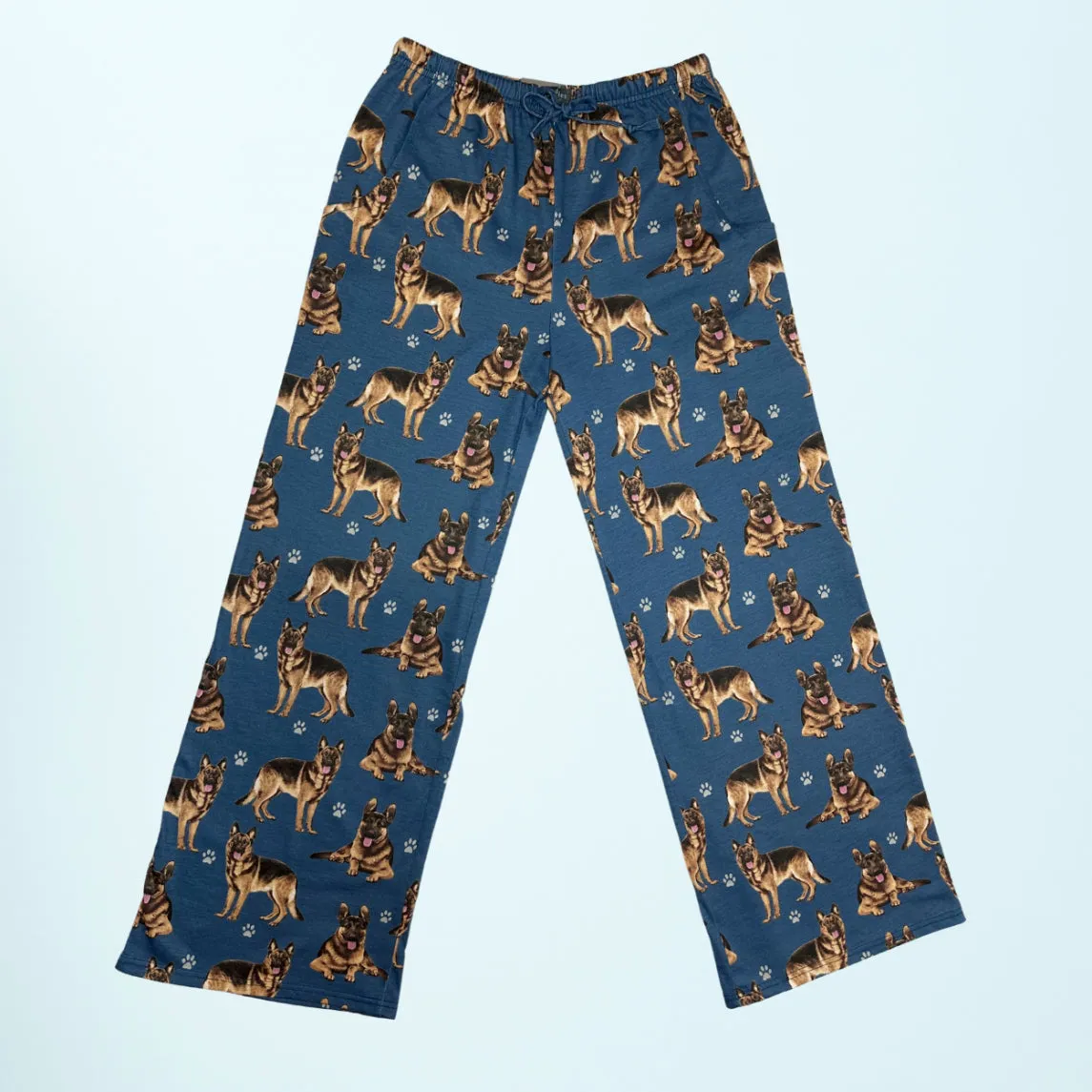 German Shepherd Pajama Bottoms - Unisex Cotton Blend PJs