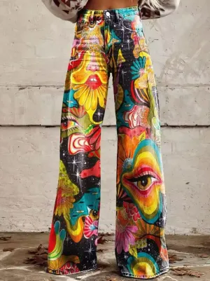 Gia | Boho Earth Wide-Leg Pants