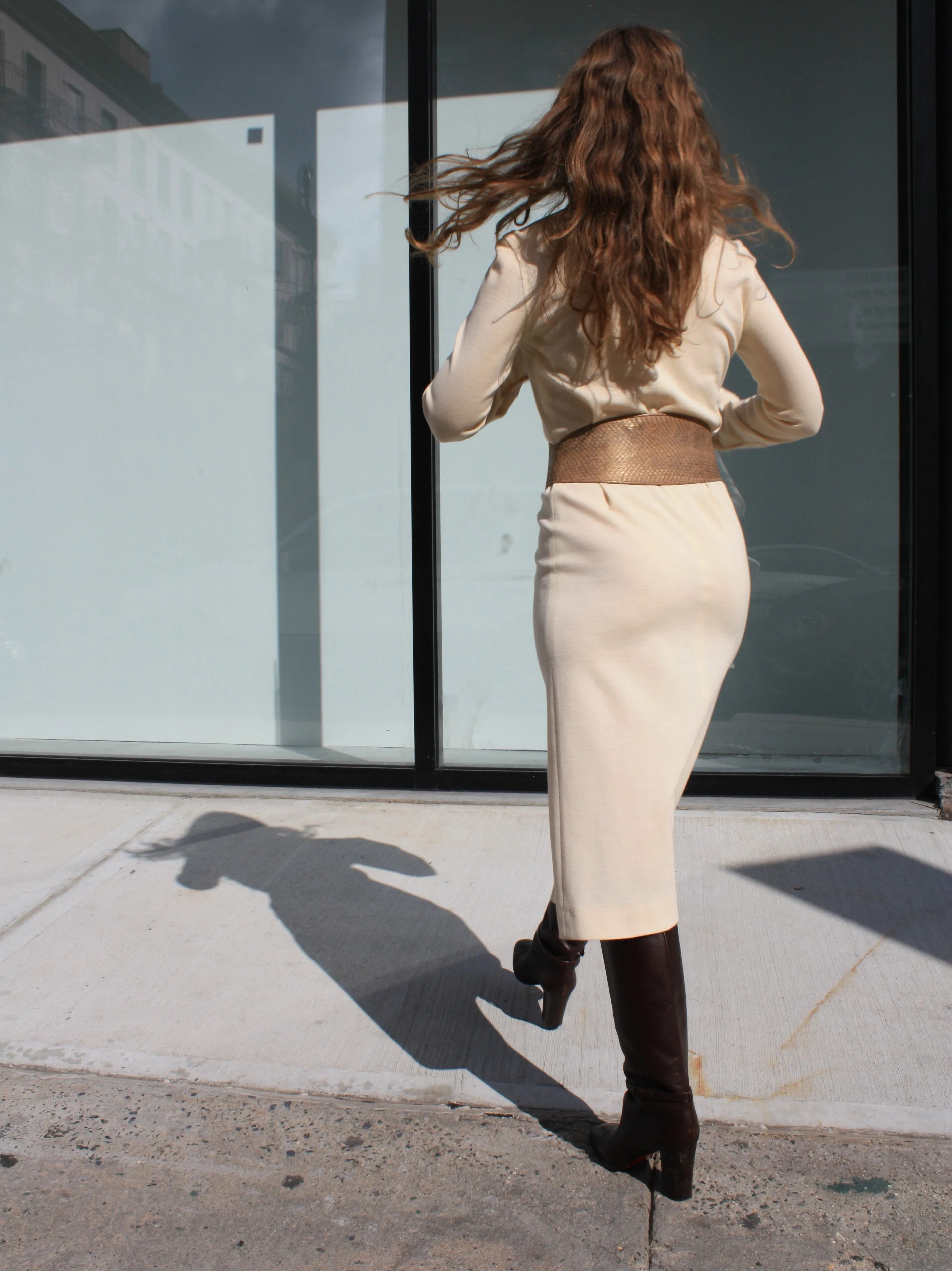 Gianfranco Ferre Zippered Knit Dress