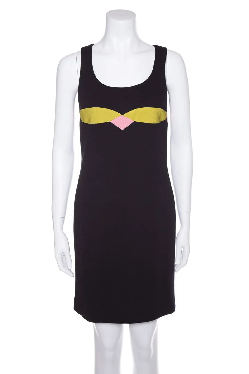 Gianni Versace Vintage Black Sleeveless Dress SZ 4