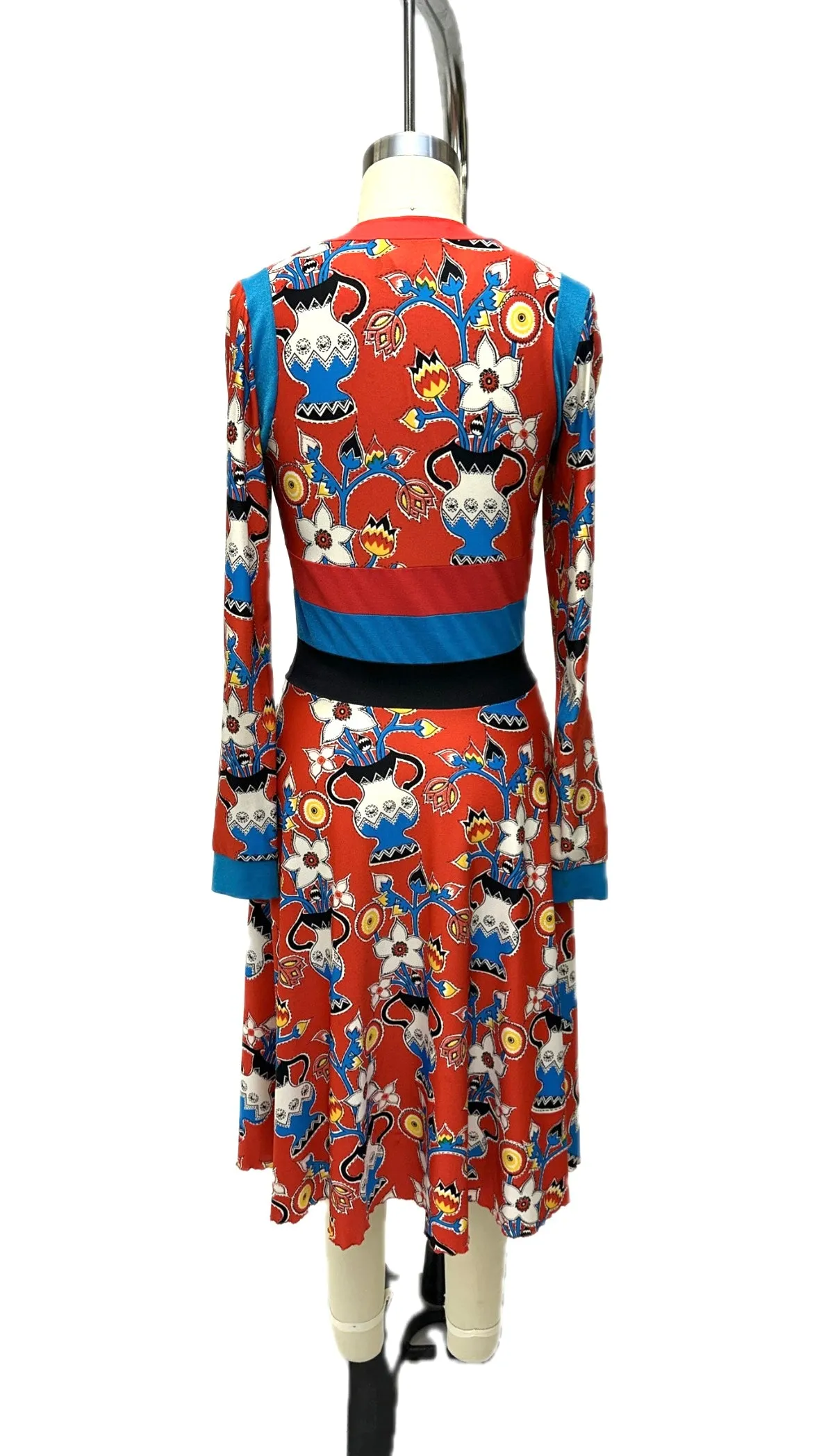 Giorgio Sant' Angelo Floral Vessel Print Dress