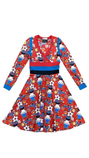Giorgio Sant' Angelo Floral Vessel Print Dress