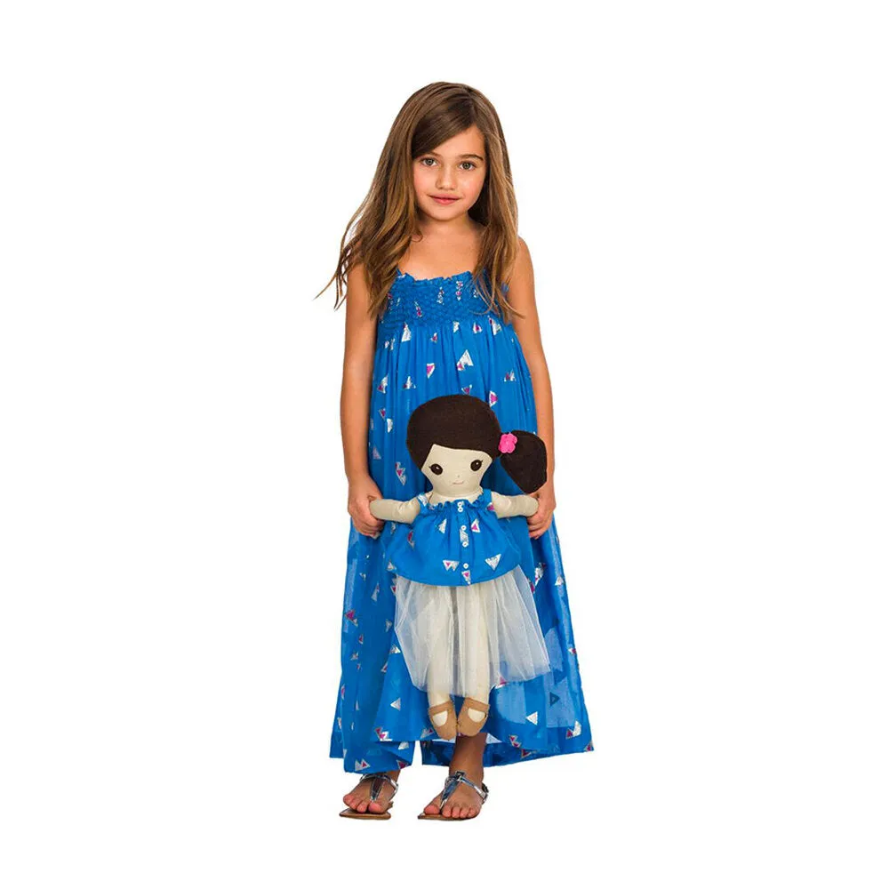 Girls Jamila Long Dress - Palace Blue