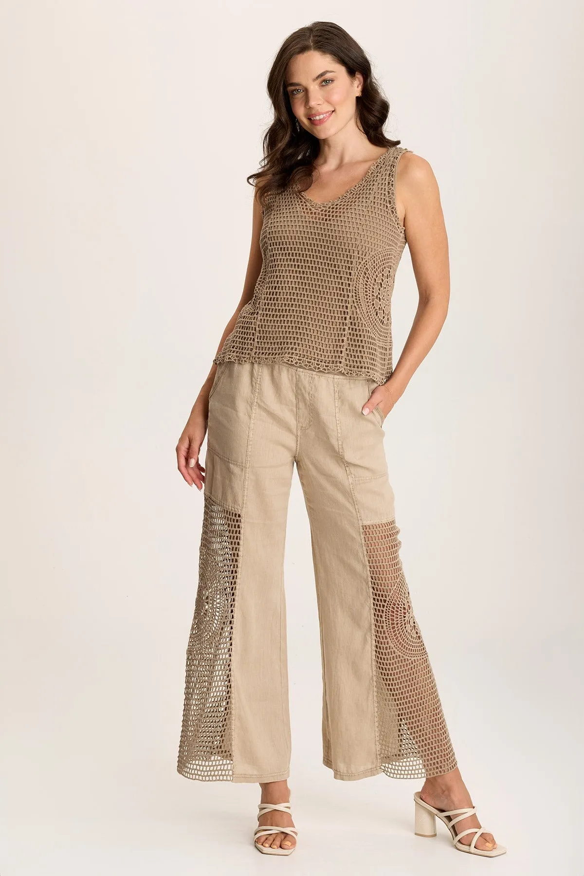 Grazie Crochet Layer Tank